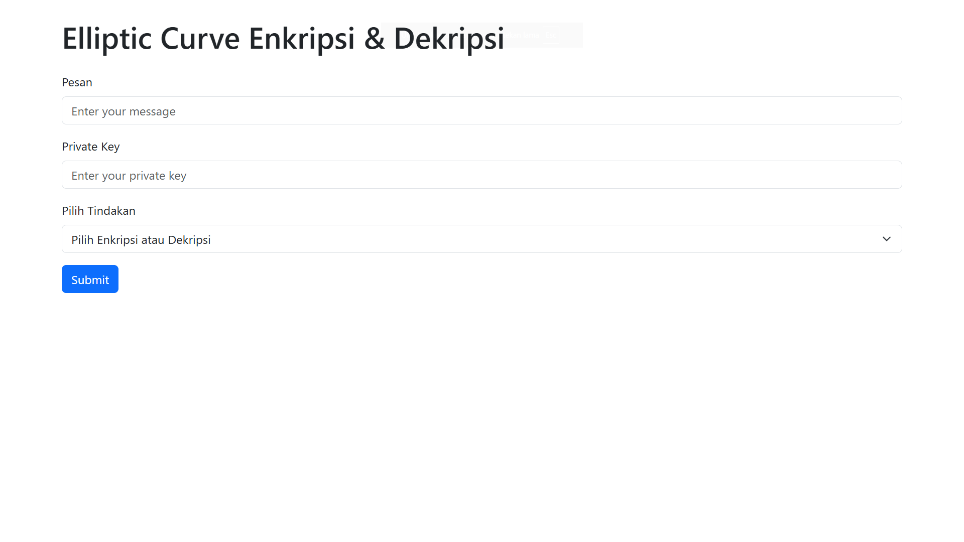Elliptic Curve Enkripsi & Dekripsi